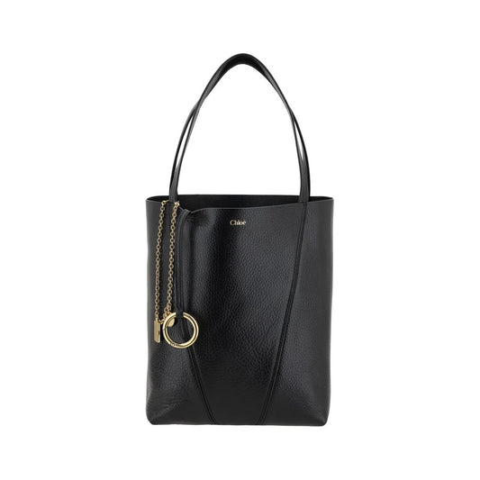 Chloé Schwarze Bos Taurus Kalbsleder Schultertasche