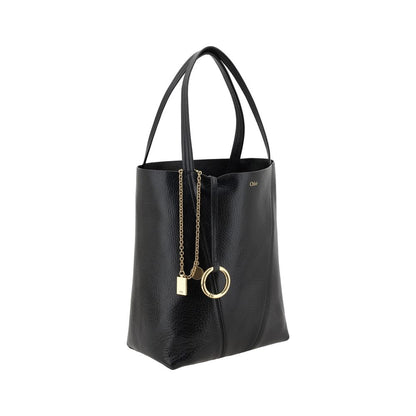 Chloé Schwarze Bos Taurus Kalbsleder Schultertasche