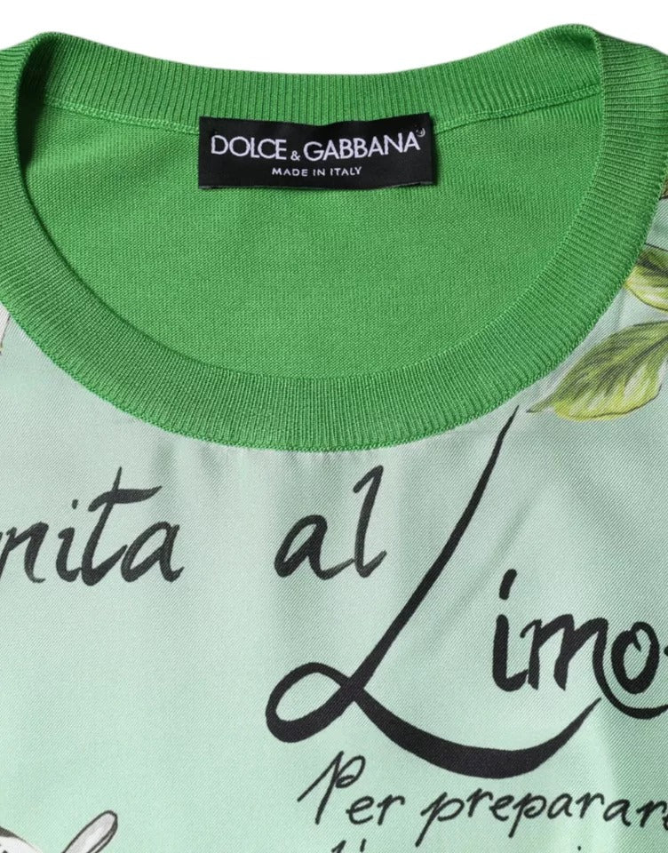 Dolce & Gabbana Green Silk Sweater