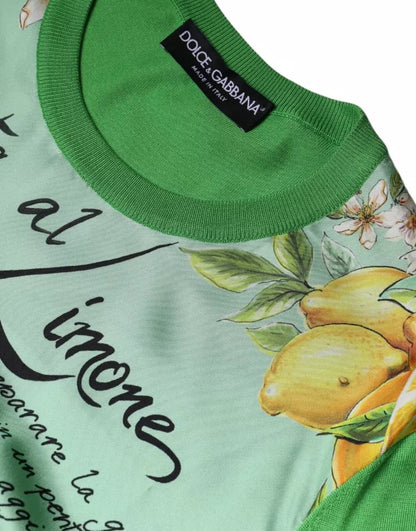 Dolce & Gabbana Green Silk Sweater