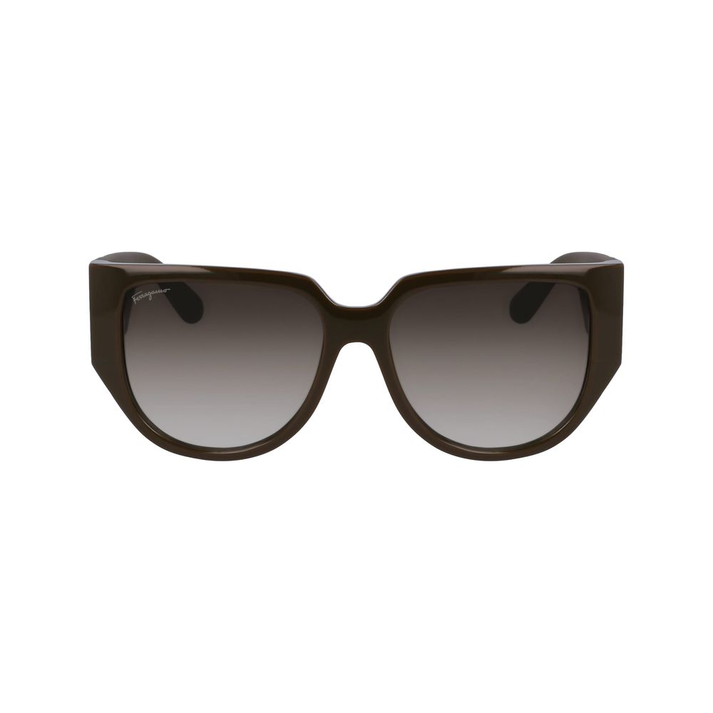 Ferragamo Grüne Sonnenbrille mit Bio-Einspritzung