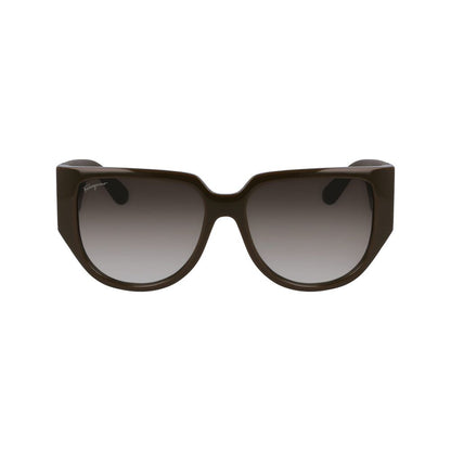 Ferragamo Grüne Sonnenbrille mit Bio-Einspritzung
