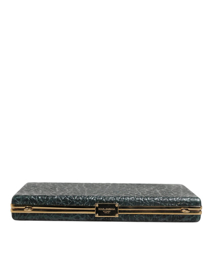 Dolce & Gabbana Schwarze Leder Clutch Abend Crossbody Tasche
