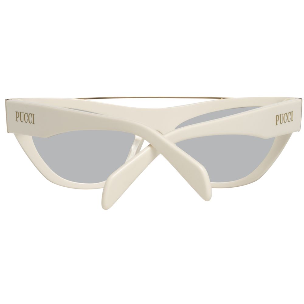 Emilio Pucci Weiße Sonnenbrille aus Metall