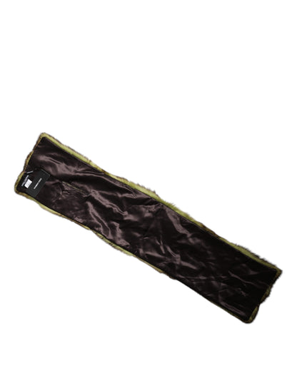 Dolce & Gabbana Multicolor Pelz Schal Hals Wrap Cover Kragen Schal