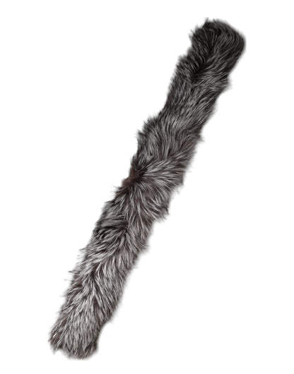 Dolce & Gabbana Grauer Fuchs Pelz Hals Wrap Warmer Winterschal