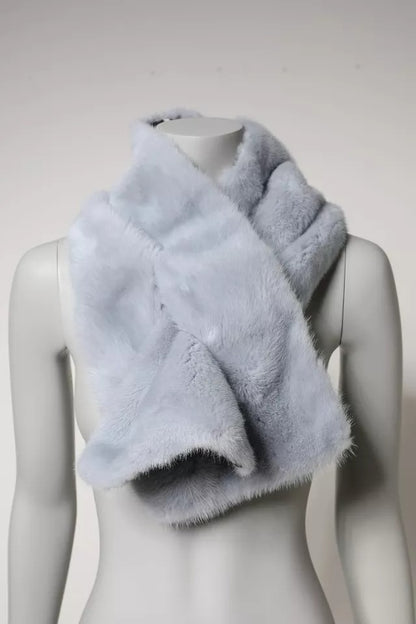 Dolce & Gabbana Pulverblauer Nerzpelz-Halswärmer-Schal