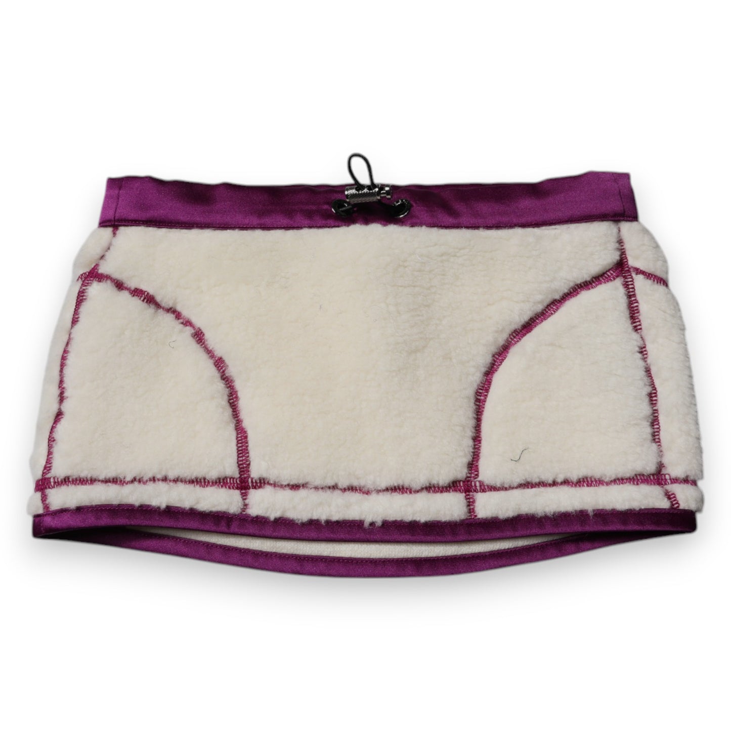 Dolce & Gabbana Weißer lila Kaschmir Fleece Halswärmer Schal