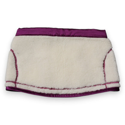 Dolce & Gabbana Weißer lila Kaschmir Fleece Halswärmer Schal