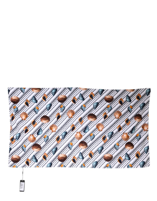 Dolce & Gabbana Multicolor Stripes Seashells Strandtuch