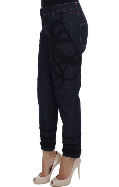 Dolce & Gabbana Blauer Denim Baumwolle CAPRI Torero Jeans