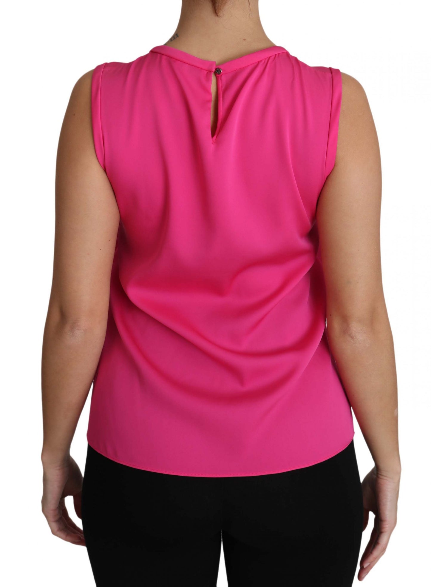 Dolce & Gabbana Rosa Familie Seide Tank Mama Bluse Top Shirt