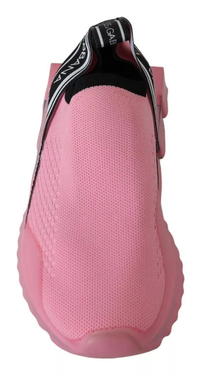 Dolce & Gabbana Rosa Low Top Sorrento Sneakers Slip On Freizeitschuhe
