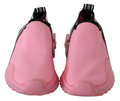Dolce & Gabbana Rosa Low Top Sorrento Sneakers Slip On Freizeitschuhe