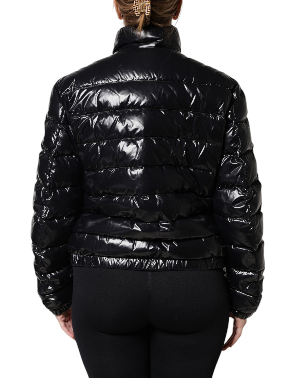 Dolce & Gabbana Giacca con logo nera in poliammide