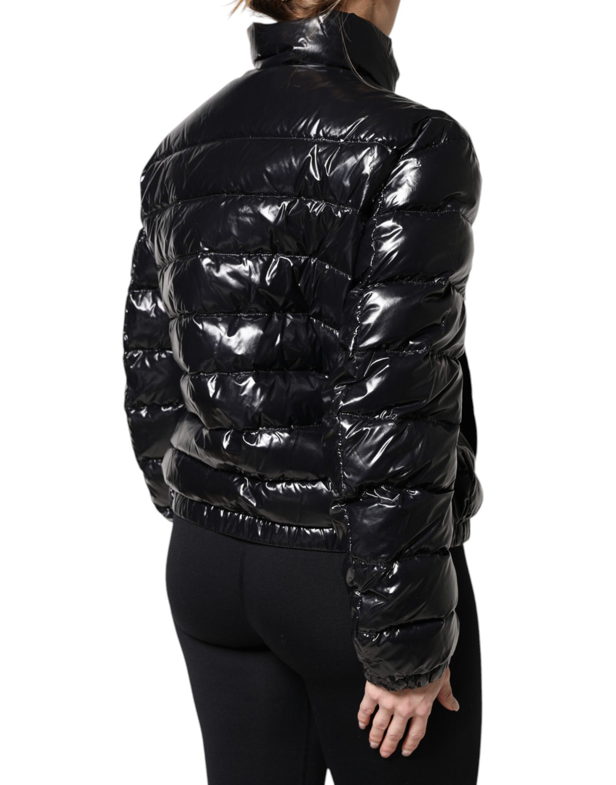 Dolce & Gabbana Giacca con logo nera in poliammide