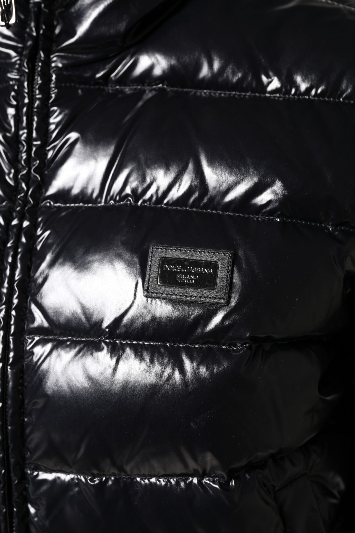 Dolce & Gabbana Giacca con logo nera in poliammide