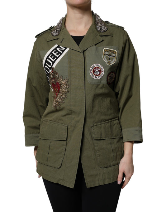 Dolce & Gabbana Green Cotton Coat