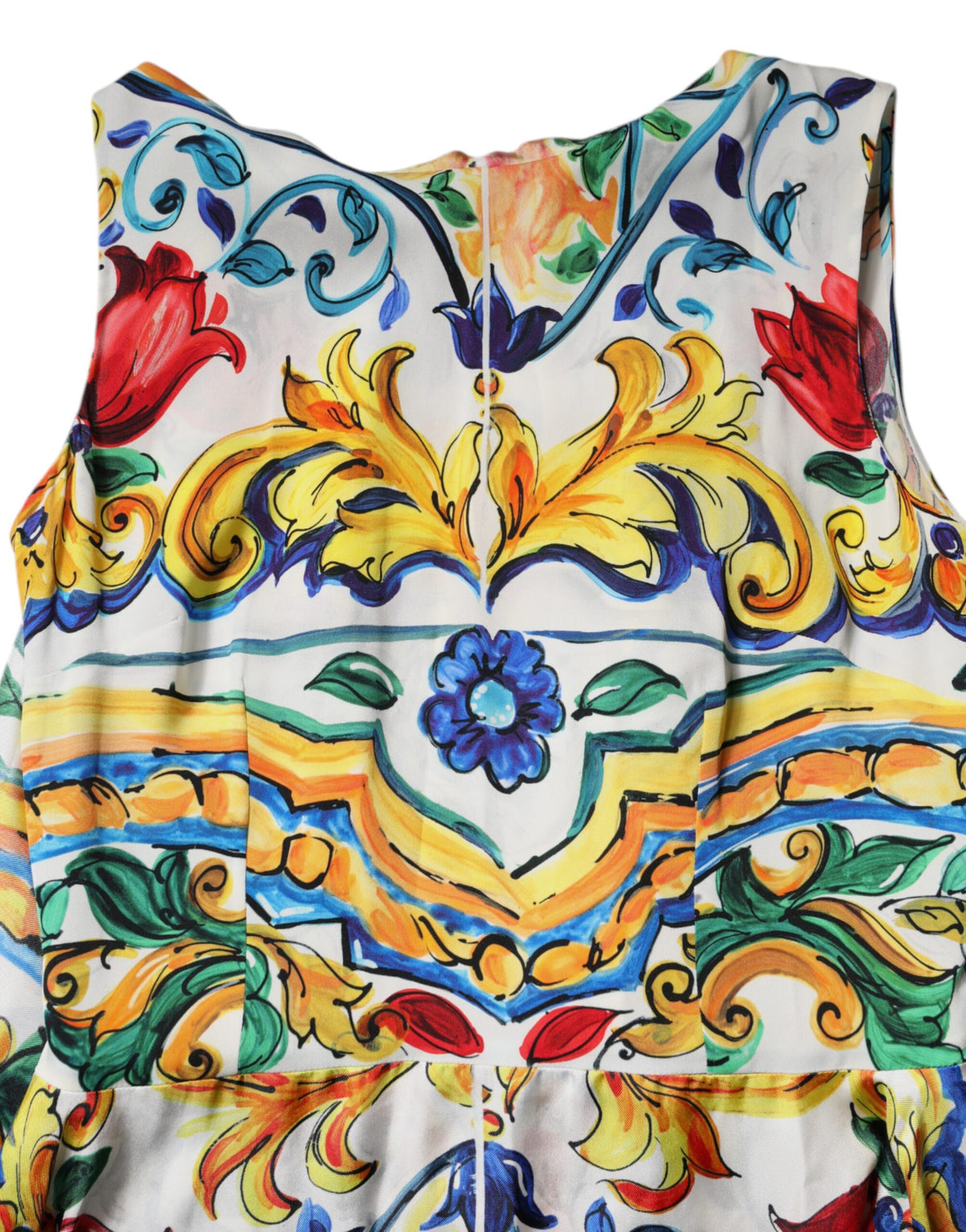 Dolce & Gabbana Mehrfarbiges Majolika-Kaftankleid aus Seide