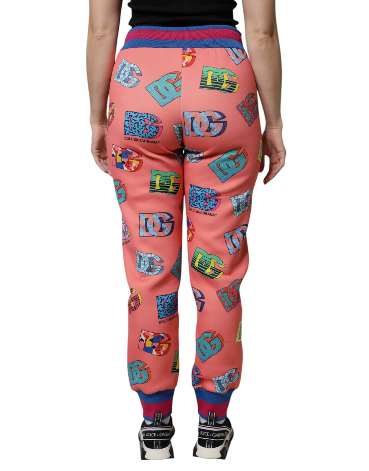 Dolce & Gabbana Jogger Rosa con Monogramma Logo