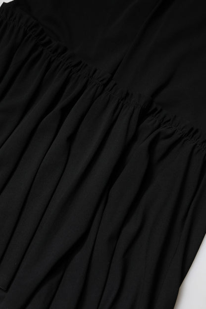 Dolce & Gabbana Gonna midi a vita alta nera in viscosa e fibra elasticizzata