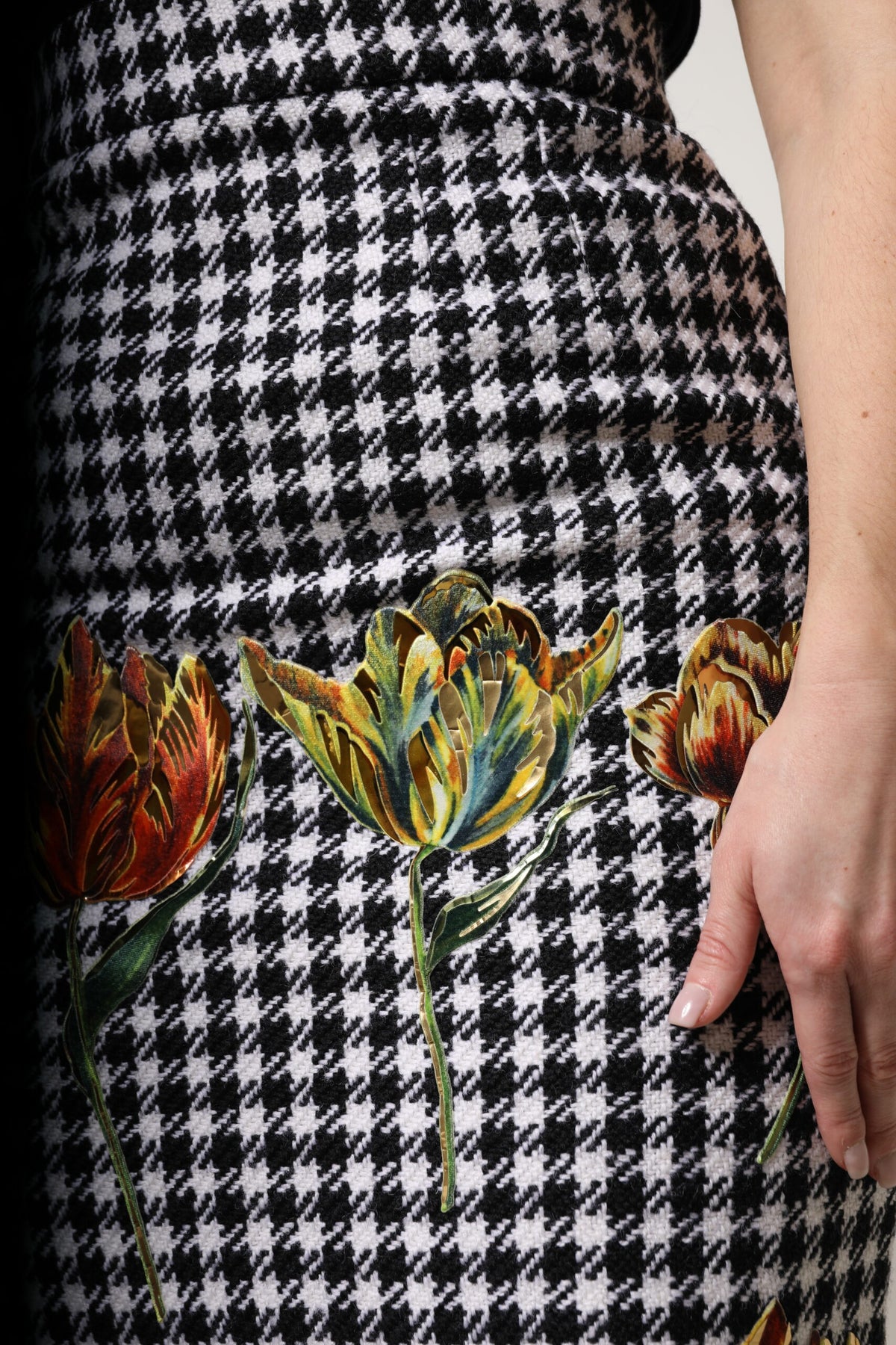 Dolce & Gabbana Mehrfarbiger High-Waist Bleistiftrock mit Blumenprint