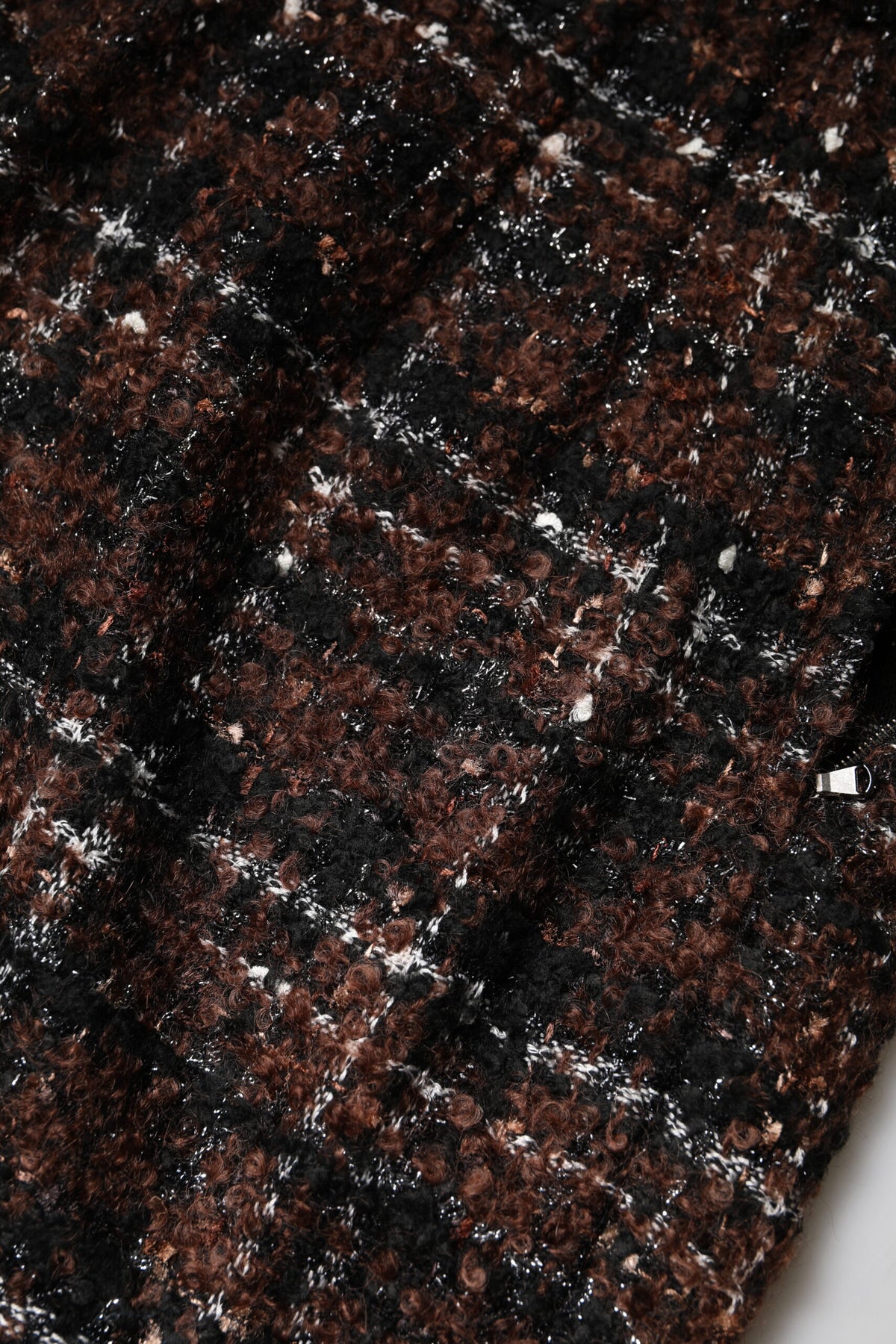 Dolce & Gabbana Gonna a vita alta tartan in tweed multicolore in lana vergine e mohair e cotone