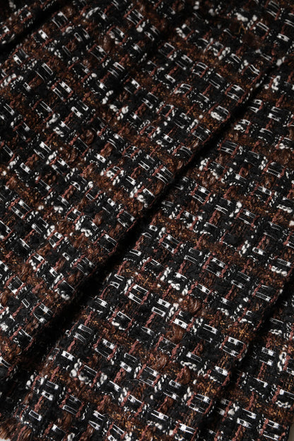 Dolce & Gabbana Mehrfarbiger High-Waist Tartan-Tweed Minirock