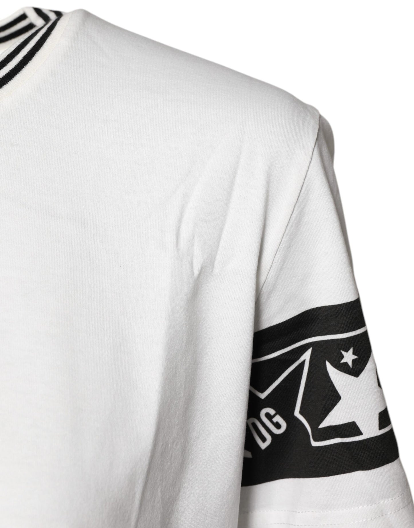 Dolce & Gabbana Weißes #DGMillennials Baumwoll-T-Shirt mit Rundhalsausschnitt