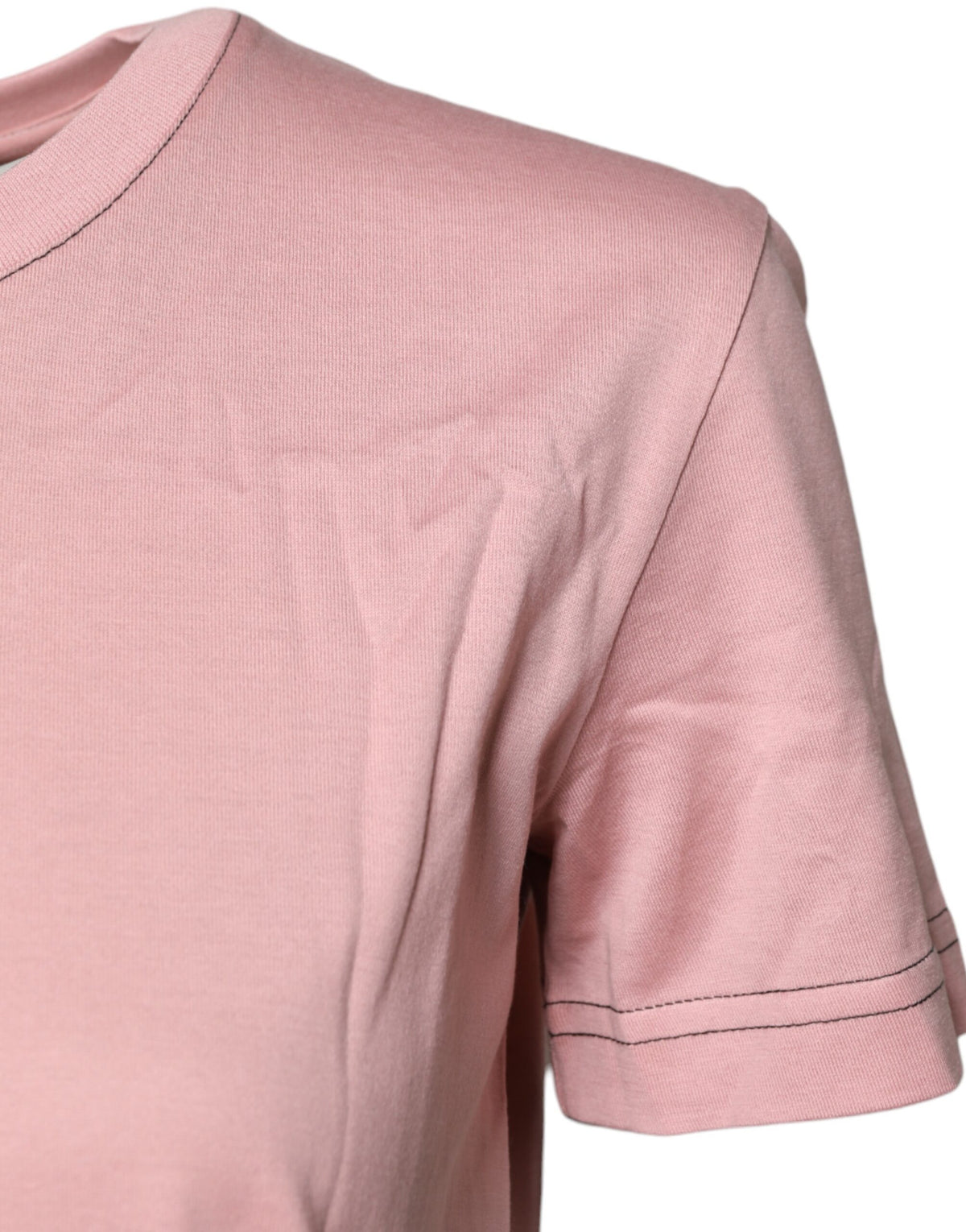 Dolce & Gabbana Rosa Baumwoll-T-Shirt mit Logo-Print