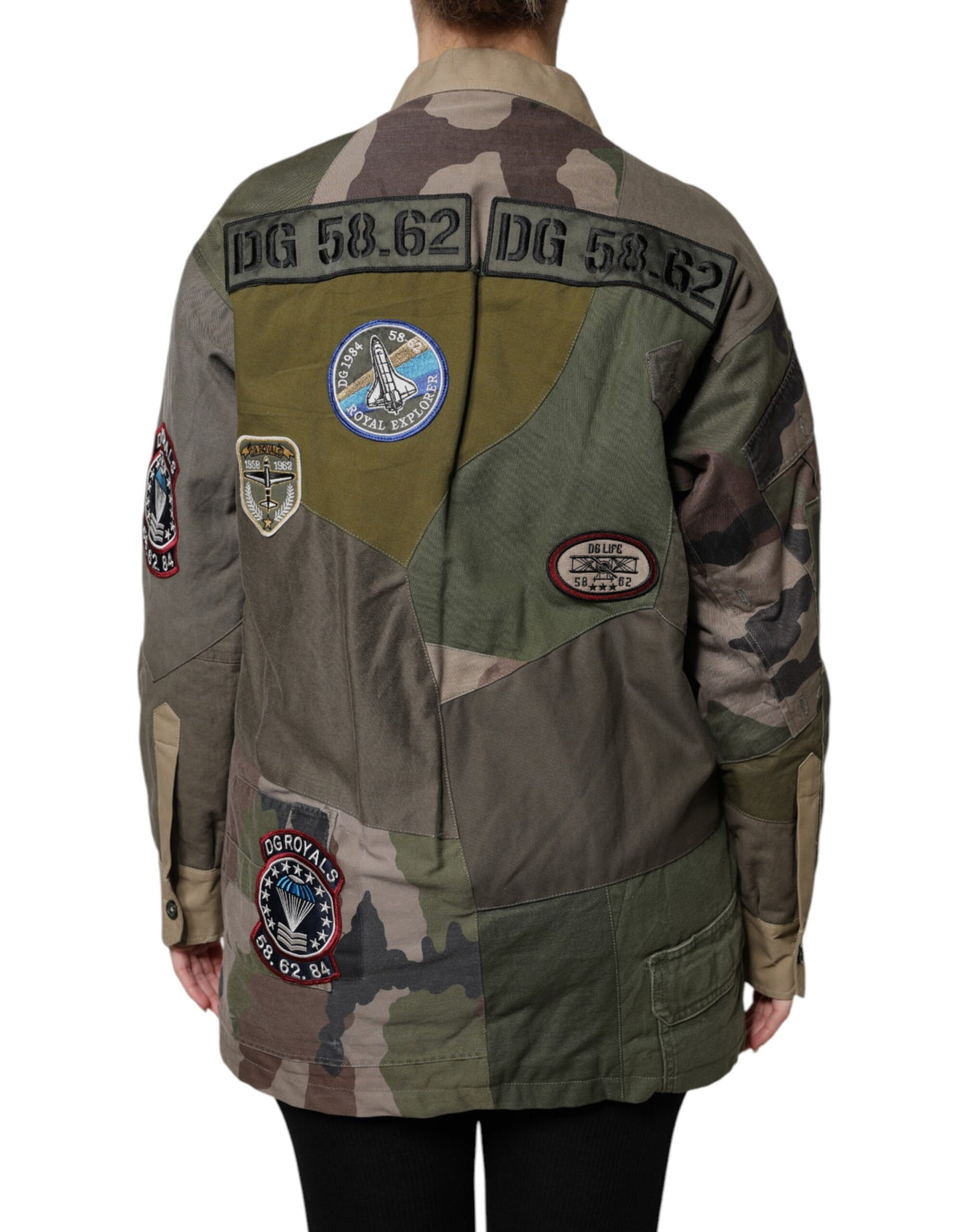 Dolce & Gabbana Militärgrüne Baumwolljacke