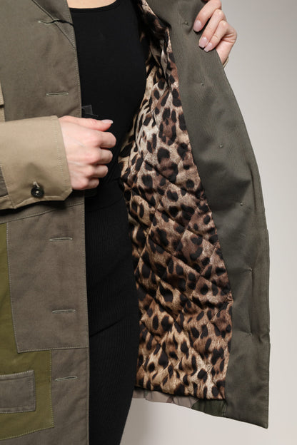 Dolce & Gabbana Militärgrüne Baumwolljacke