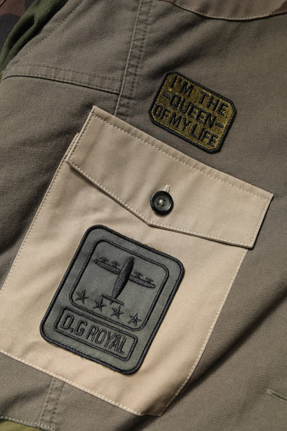 Dolce & Gabbana Militärgrüne Baumwolljacke