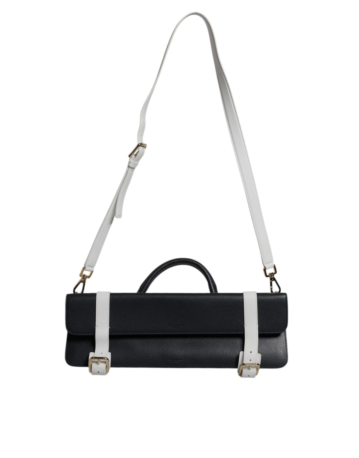 Dolce & Gabbana Borsa a tracolla Blu e Bianca in pelle di vitello e cotone e lana