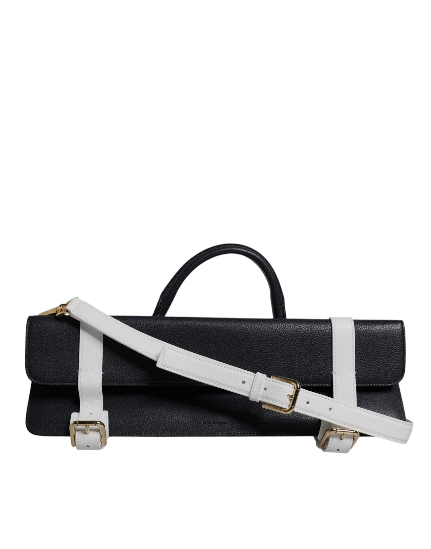 Dolce & Gabbana Blau-Weißes Kalbsleder Crossbody Umhängetasche