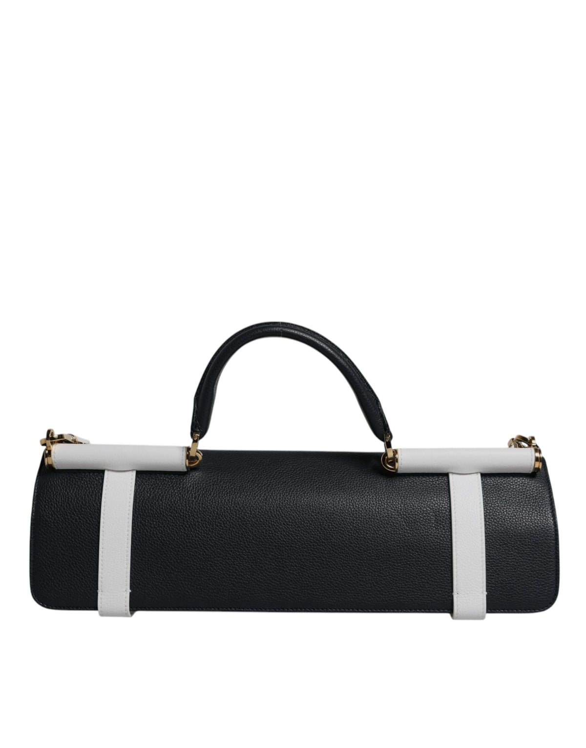 Dolce & Gabbana Borsa a tracolla Blu e Bianca in pelle di vitello e cotone e lana