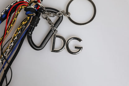 Dolce & Gabbana Multicolor Geflochtenes Seil Logo Tasche Schulterriemen