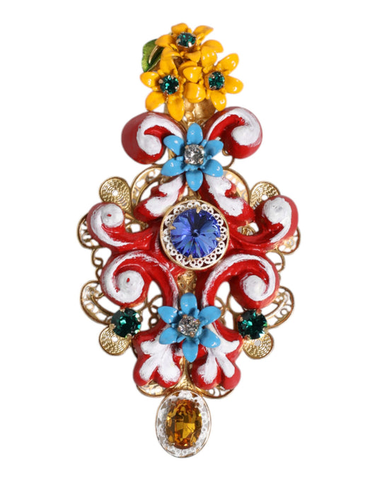 Dolce & Gabbana Carretto Mehrfarbige Kristall-Haarspange