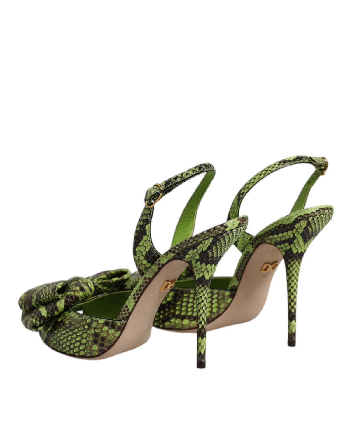 Dolce & Gabbana Sandali Verdi in pelle di pitone