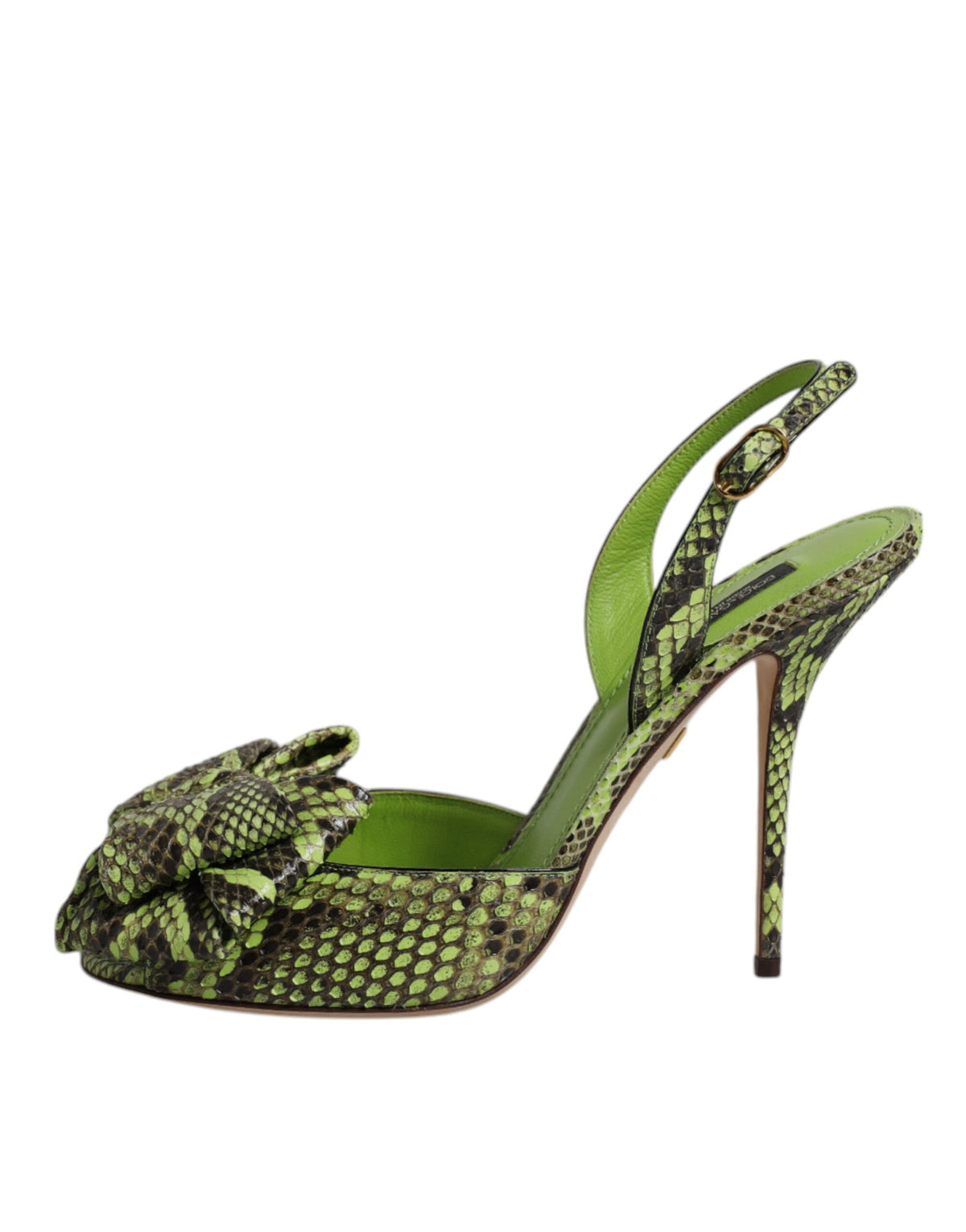 Dolce & Gabbana Sandali Verdi in pelle di pitone