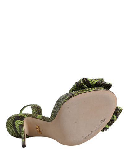Dolce & Gabbana Sandali Verdi in pelle di pitone