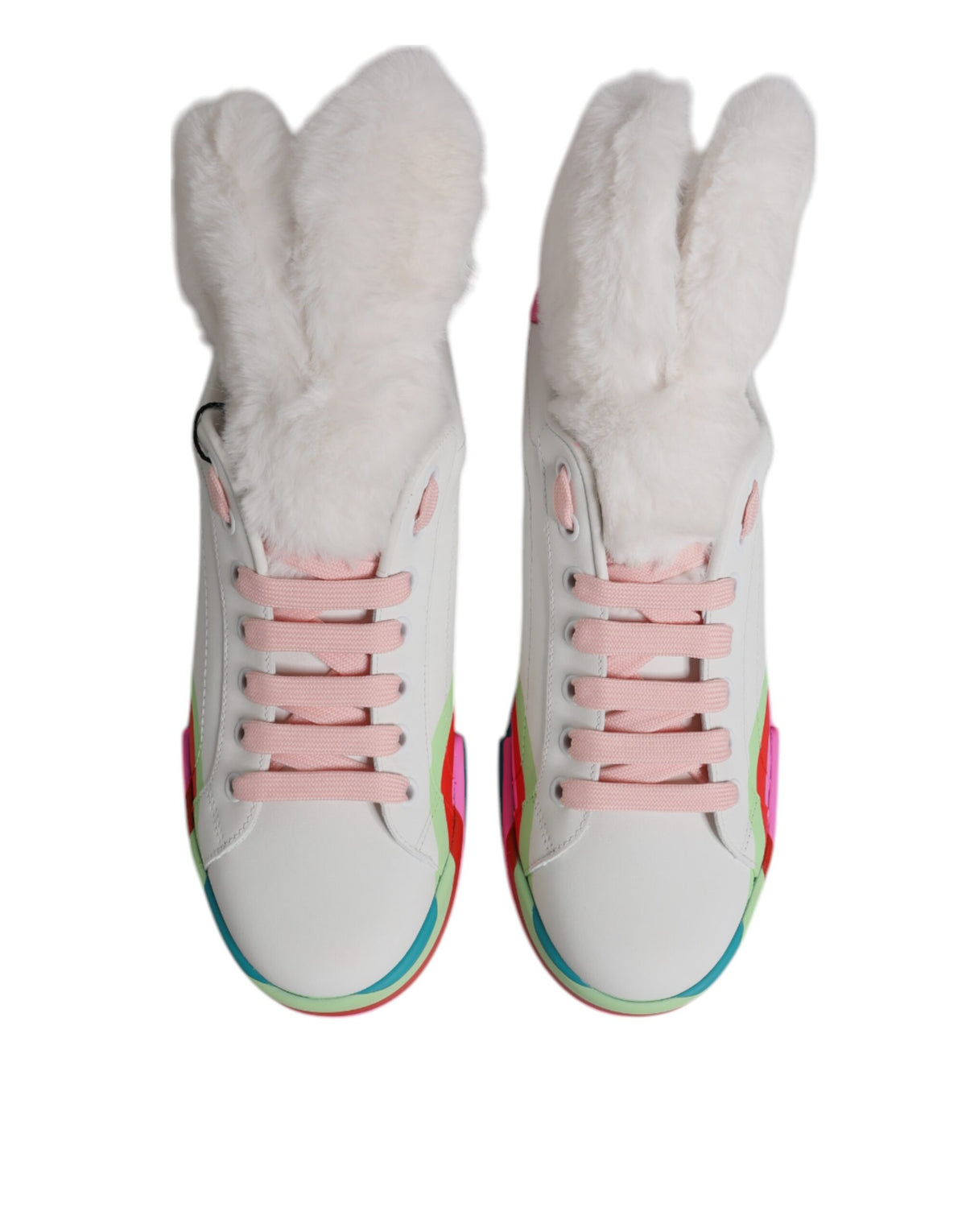 Dolce & Gabbana Sneaker Multicolori Basse in pelle di vitello e poliestere