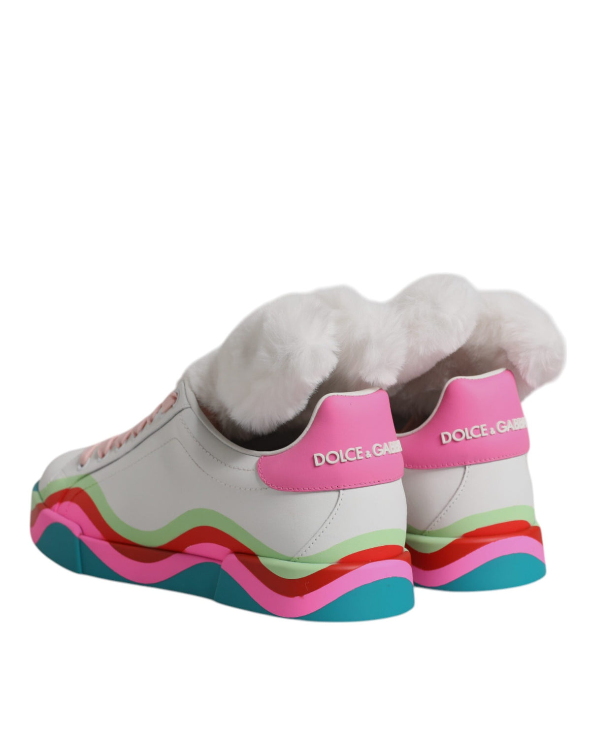 Dolce & Gabbana Sneaker Multicolori Basse in pelle di vitello e poliestere