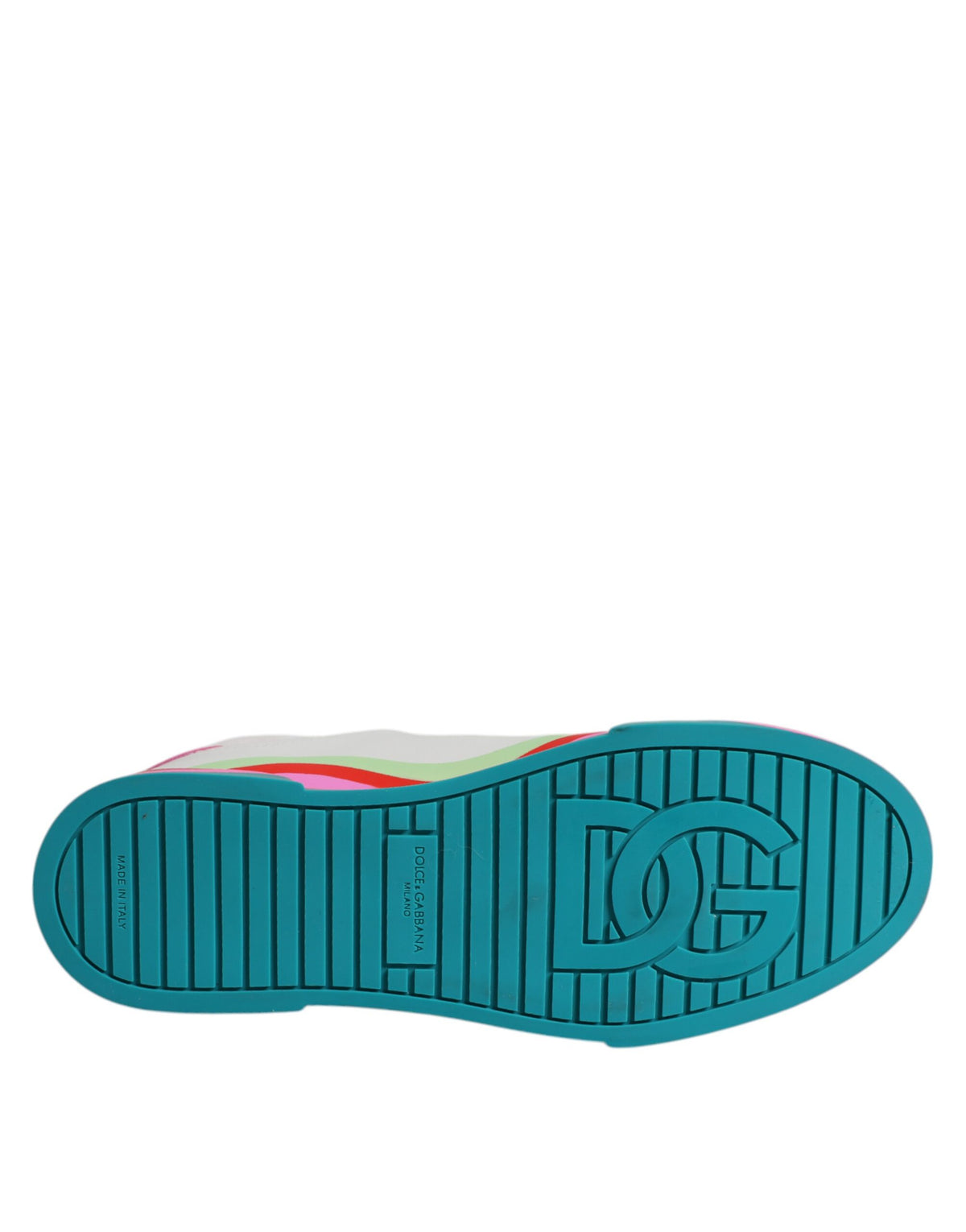 Dolce & Gabbana Sneaker Multicolori Basse in pelle di vitello e poliestere