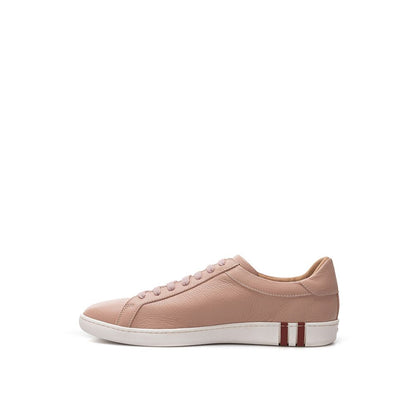 Bally Pinke Leder Low-Top-Sneaker