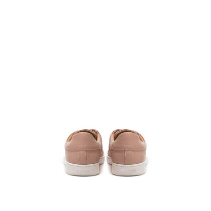 Bally Elegante rosa Baumwoll-Leder-Sneakers