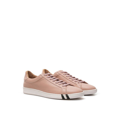 Bally Pinke Leder Low-Top-Sneaker