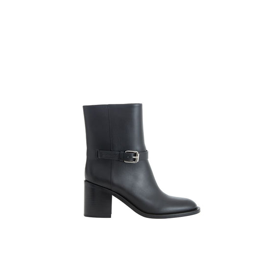 Burberry Schwarze Leder-Stiefeletten