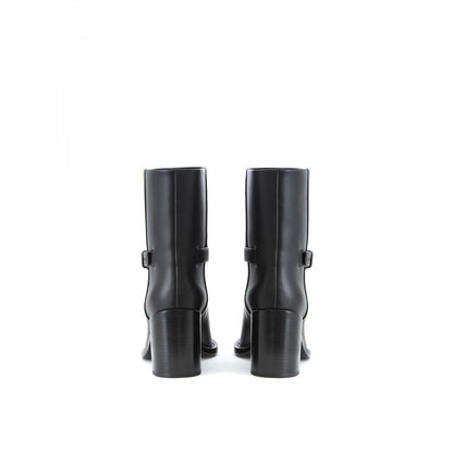 Burberry Schwarze Leder-Stiefeletten
