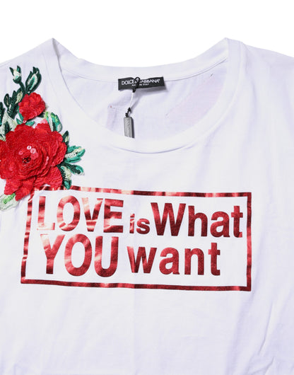 Dolce & Gabbana Top senza maniche con motivo floreale bianco in cotone